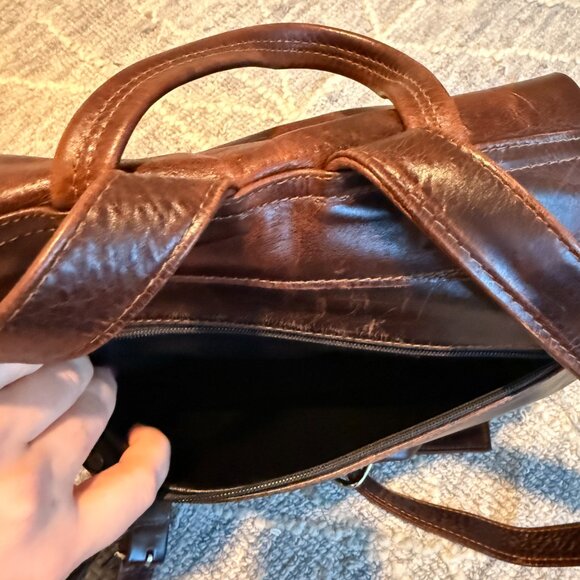 VINTAGE VILLAGE TANNERY LEATHER BACKPACK